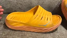 Women’s Hoka One One Ora Recovery Yellow Slide Sandals Size 8