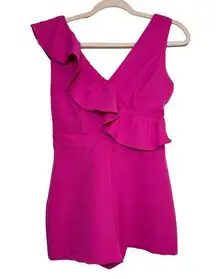 DO+BE Pink Ruffle Short Jumpsuit‎  One Piece Size S