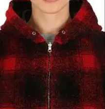 - The Kooples Hooded Dark Checks Jacket NWT