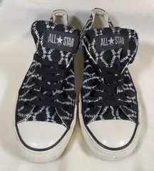 CONVERSE Product Red Chuck Taylor All Star Black w/words Shoes Men 6 Women 8 Low