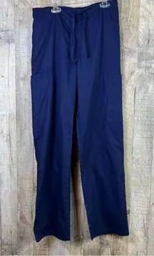 WS Uniforms Small Navy Blue Scrub Pants w/Back Stretch Waistband & Draws…