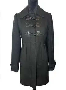 JACK WOMENS BLACK TOGGLE CLOSURE DRESS COAT WOMENS SIZE MEDIUM CLASSIC COAT