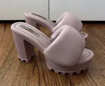 Cape Robbin Delta Platform Chunky High Heel Slip On Sandal Size 9