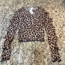 Full Tilt Leopard Print Long Sleeve Top