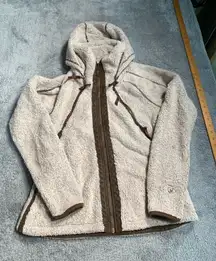 Kuhl fleece zip up Cream Sherpa Jacket medium