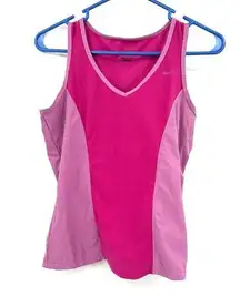 Nike  size‎ medium drifit pink purple color block tank top athletic athleisure