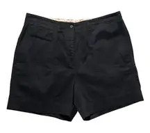 Ralph Lauren Black Khaki High Rise 100% Cotton Shorts Size‎ 16 5" Inseam EUC