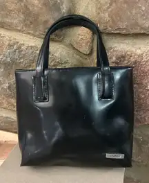 Esprit Glossy Black Tote Bag Vintage nice & clean