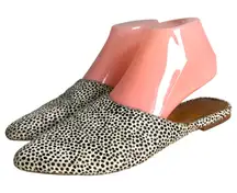 Madewell Remi Mule Leopard Calf Hair Mules Slip On Women's Size 6.5 - READ