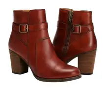 Frye - Patty Riding Western Bootie Cognac Leather Sz 8.5M