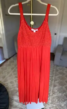 Studio West Crochet Maxi Dress Boho Tiered Summer Wedding Festival Beach Vaca XL