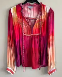 ✨ Conditions Apply Women’s Pink Orange Purple Gradient Ombre Top XS