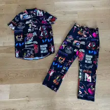 Broken Promises - Guilty Pleasure Skate Pant and Button Up Shirt in Black and Mu