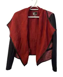KUT from the Kloth Women's Red Jacket Faux Leather‎ Sleeves Size S