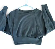 Cropped Aero green sweatshirt. No hood. Size small.