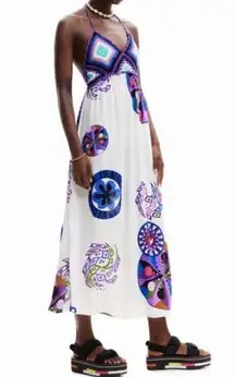 Desigual M. Christian Lacroix crochet granny square top maxi dress size small