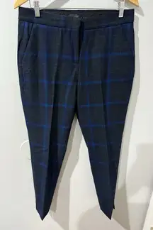 Pendleton Pants Women 10 Blue‎ Green Tartan Plaid Virgin Wool Tartan USA M