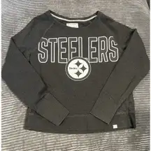 Pittsburgh Steelers Sweatshirt 47 Gray Crew Neck Women's XLarge NFL PGH Logo