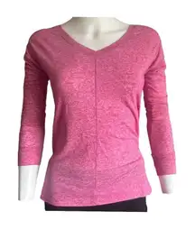 Z BY ZELLA Athletic Pink Long Sleeve V-Neck Top Women's Small​​​​