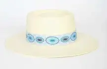 Lack of Color NWOT  Boho Azure Lolita Ivory Boater Hat (beach hat) | Size: Large