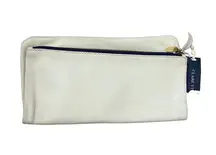 Clare V NWT Foldover Clutch White Leather Purse With Zip Pocket Women’s Bag