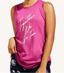 Peloton Together We Go Far Racerback Tank Top M Pink