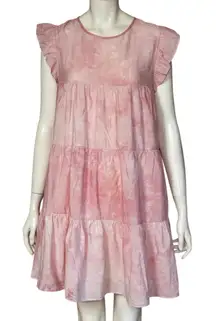 The Impeccable Pig Pink Tiered woman’s Dress Size Small