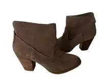 FRYE Tan Suede Ankle Booties Boots Size 7.5