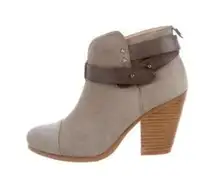 Rag & Bone Harrow Suede Booties Grey Ankle Heeled 10