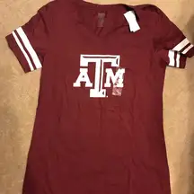 Texas A&M Aggies maroon white short sleeve shirt