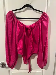 Hot Pink Sheer Blouse