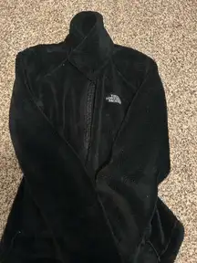 Black Fuzzy The North Face Jacket Zip-Up