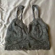 Hollister Gray Lace Bralette Size Medium