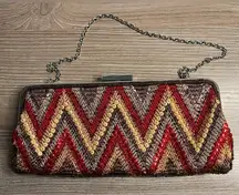BCBG MAXAZRIA Chevron Clutch