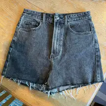 Black Denim Shorts