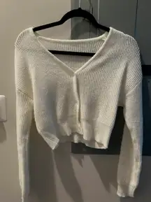 White Cardigan Sweater