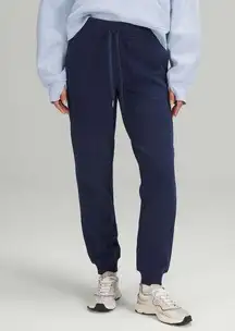 Lululemon Athletica 2 Scuba High Rise Jogger Fleece Night Sea Light Terry Cotton