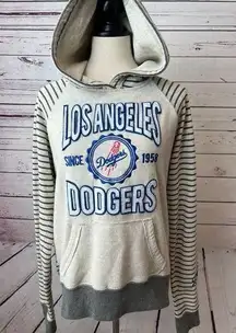 Soft As A Grape  Hoodie Pullover Sweatshirt MLB Los Angeles Dodgers Womens