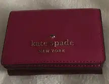 Kate Spade New York Staci Micro Trifold Wallet Colorblock Pink Multi WLR00127