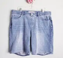 Soft Surroundings‎ Light Wash Pull-on Jean Shorts