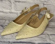 A New Day Gold Embellished Slingback Heels