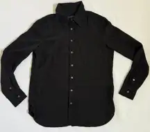 Dillon Classic Fit Long Sleeve Collared Button Down Black Shirt