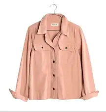 Northward Cropped Army Jacket in Light Pink