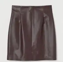 Imitation Leather Skirt