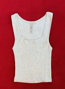 SKIMS cotton rib tank in light heather grey size S