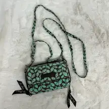 🔥Vera Bradley Mint Green Leaf Organizer Crossbody Wristlet Wallet