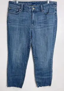 Talbots Flawless Girlfriend Jeans‎ Raw Hem Size 12