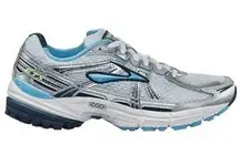 Brooks GTS Silver Blue 11th Edition White and Blue Sneaker Size 9M