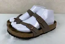 Birkenstock Mayari Brown Birko-Flor Thong Sandals Slides Women's Sz.37/ 6 R