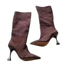 Vince Camuto  Brown Pointed Toe Stiletto Knee-High Boots Size 7.5M